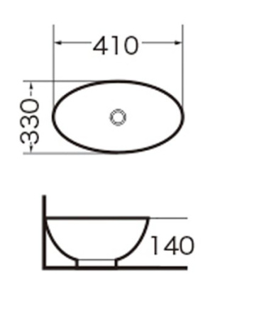 Раковина накладная Grossman GR-3018 (410х330х140)